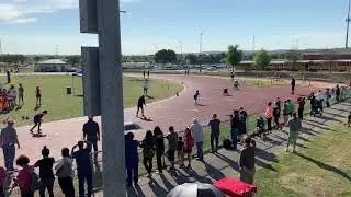 8th grade track meet 4x100 Riley and Shay Barnes