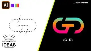 The Modern( GD)  Letter Logo Design In Adobe Illustrator Tutorial |Grid Logo ||With Zakki Graphics||