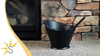 Sunnydaze 5-Gallon Fireplace Ash Bucket with Shovel and Brush - CFT-697