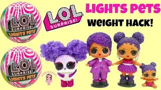 LOL Surprise Lights Pets Unboxing With Weight Hacks!  Rare Purple Dove Found!