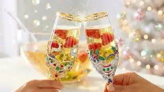 【ASMR】ガラスのシャンパンフルーツでクリスマスに乾杯｜Crystal Fruit Champagne Cheers