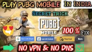 PUBG MOBILE WITHOUT VPN 😱 in India | (100% Working ✅ Secret Trick) | 🔥 No VPN No DNS