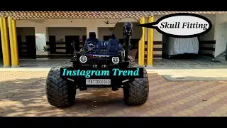 How to fit skull 💀 in tractor exhaust NewHolland Tractor Modified Landijeep #landijeep #youtubevideo