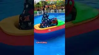 Mini Bumper Boats Goes Round & Round 😂😂 #shorts #ytshorts #viralshorts #short #trending