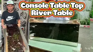 Antique slab para sa Console Table | River Table #Bestvarnishpaintsideasandtechniques