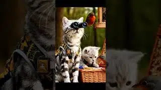 Feathered Fiasco! Luna & Stella's Hilarious Backyard Birdwatching Adventure #cat #mothercat