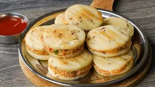 Suji Aloo Burger Recipe | Semolina Potato Burger Snacks | Home Made Delicious Suji Aloo Snacks