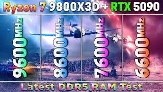 Тест оперативной памяти DDR5 | 9600 МГц против 8600 МГц против 7600 МГц против 6600 МГц | Тестиро...