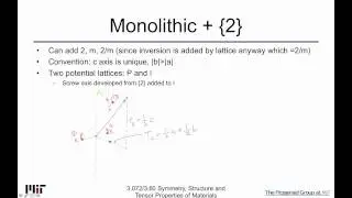 Symmetry Structure and Tensor Properties of Materials Lecture 60