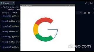 google logo using python turtle|| python reels|| coding status||jpwebdevelopers