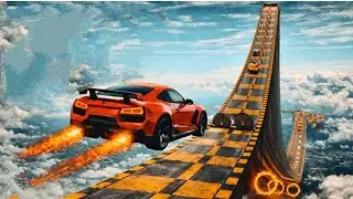 INSANE Car Stunt Arena 😱🔥 | Extreme Obstacles & Impossible Jumps (Mobile Game)