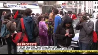 Charing Cross Police Station free the  freedom fighters  #stopG8