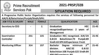 PRSP Management Announced Latest Jobs| 2021
