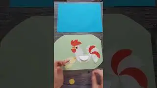 Paper Rooster / Cucoş din h&acirc;rtie #papercraft #diy #greetingcard