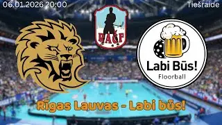 Florbols RAČF. Rīgas Lauvas - Labi būs!. Rīgā, 06.01.2026.