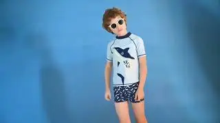 Julysand Toddler Boys' Rash Guard Swimsuit Whale Two-Pieces Swimsuit Swimwear UV Protection Suit