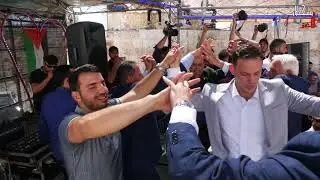 الفنان محمد ابو الكايد اكشنها في استقبال العريس ثائر عوده دير الحطب
