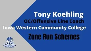 Iowa Western Community College OC/Oline coach Tony Koehling, Zone Run Schemes, O-Line drills.
