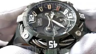 Спортивные Часы-Хронограф Invicta Bolt 31303 Мужские Полностью Черного Цвета Каучуковый Ремешок