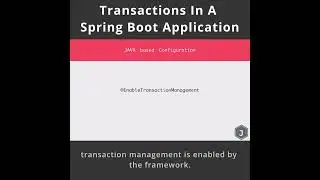How to enable Spring Transaction management in a Spring Boot Application