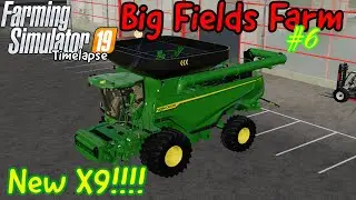 BIG FIELDS FARM | NEW HARVESTOR!!! | FS19 Timelapse | #6 |  Xbox one X