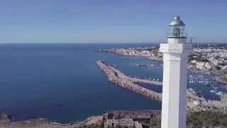 Italian mediterranean coast aerial view - PUGLIA (Italy) with drone