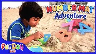 Mini Number MAT | Finding Numbers on the Beach | Learn to Count from 1 to 10 with Apu - @FunDayKid