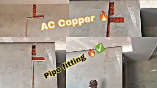 AC Copper 🔥 Pipe fitting 🔥✅ Air Conditioner 🔥 full video 🔥Split AC ✅ AC Service 🔥 @Yasirvlogs7860