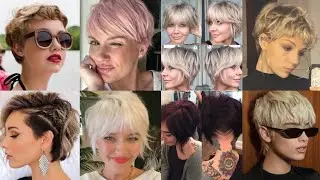 Beautiful Most Viral Pixie Bob Haircut with Bangs 😍 for  Older Women's//undercut short Hair stylel