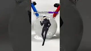 How to create Gojo&rsquo;s Hollow Purple 🟣 #satisfying #jujutsukaisen #gojo #colormixing #purple