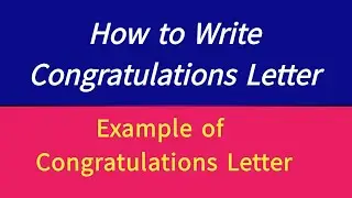 Congratulations Letter: Example