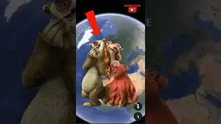 Ice Age character Brooke in Google Earth #shorts #googleearth #map