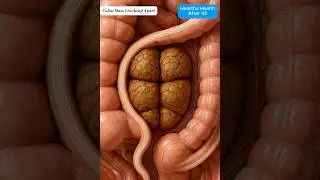 Realistic Colon Animation of Blocked Stool Mass Cracking Into Pellets With Pressure #shorts