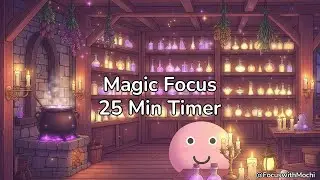 25 Min Magic Potion Timer | Fantasy Shop Ambience with Witchy Lofi | Focus with Mochi