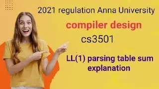 compiler Design ||regulation21|| Anna University. #Engineering_Tamil