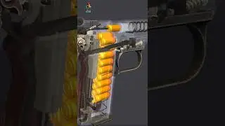 Realistic 3D Animation of Pistol Mechanism | How a Pistol Works Step-by-Step