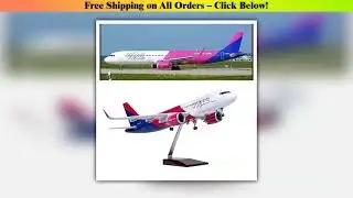 Wizzair Plane Model 47cm 1/80 Aircraft A320neo A320 Neo Wizz Aircraft Model Die Casting Airplane