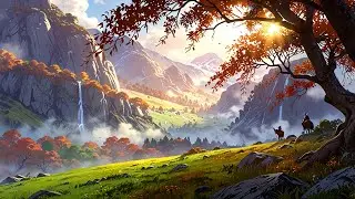 🍂 Cozy Fantasy Autumn Valley Ambience &bull; Relaxing Epic Landscape &bull; Medieval Fantasy Music Mix