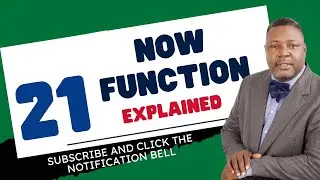 The NOW Function in Excel - Explained!