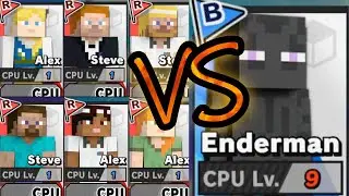 Super Smash Bros. Ultimate Steve VS Enderman Boss Fight