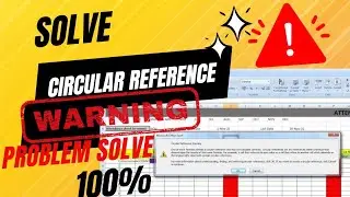 Excel circular reference warning , solve circular reference warning 100% #maxotelmusic