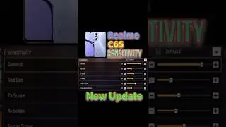 Realme C65📲 [ Sensitivity ]✅ Setting⚙️ Free Fire🔥 Headshot Onetap Sensitivity Setting New Update