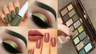Green eye makeup
