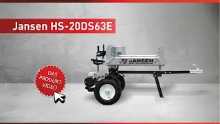 Holzspalter Jansen HS-20DS63E, Elektromotor, 20 t, 63 cm, Doppelspalter