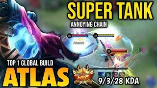 ATLAS BEST BUILD 2022 | BUILD TOP 1 GLOBAL ATLAS GAMEPLAY | MOBILE LEGENDS✓