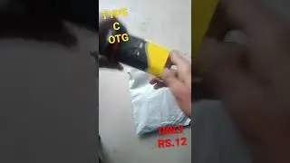 TYPE C OTG CABLE. ONLY RS.12. SHOPEE PARCEL UNBOXING TODAY. #shorts #trending #unboxing #technology