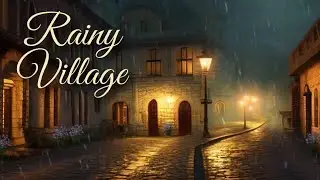 Soft Rain on Cobblestone | Rainy Village | Rain ASMR | Noise for Studying | Rain ASMR | Rainy Night
