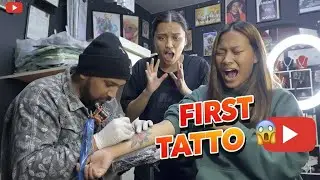 पहिलो ट्याटु बनाउँदा डरले चिच्याइन् 😱 | First Tattoo Reaction vlog 