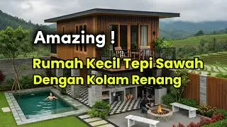Amazing !! Rumah Kecil dengan Kolam Renang view Sawah Hijau, Menyatu dengan Alam