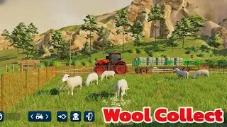 Farming simulator 23 sheep wool kaise banaye - and wool collect and sells #farmingsimulator23mobile